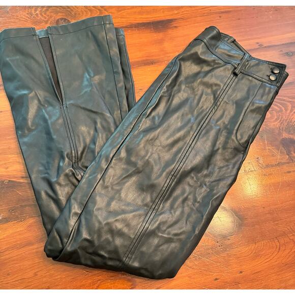 Topshop faux black leather pants size 10 EUC - Picture 1 of 5